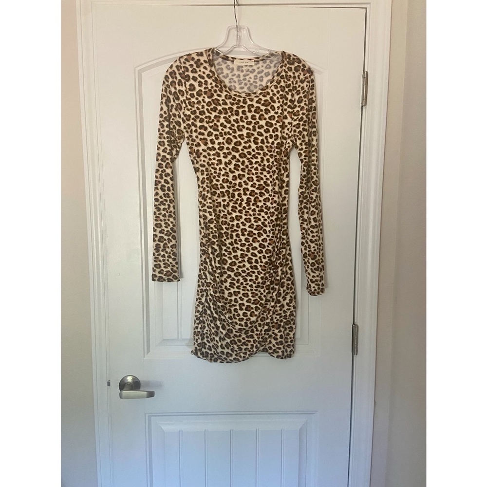 Leopard Print Fitted Dress